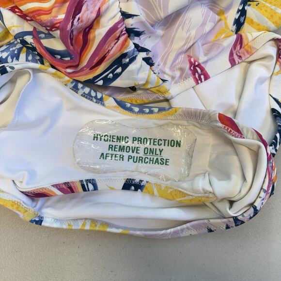 Calia One Piece Swimsuit Women Size 16 Floral Power Sculpt Stretch Beachy New - Picture 4 of 5